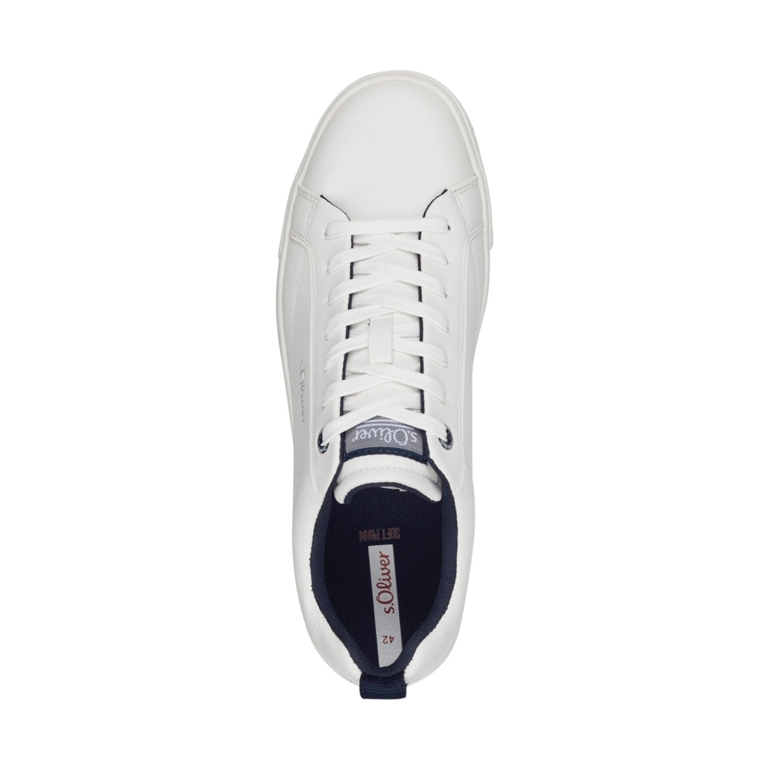 s.Oliver mens white leisure trainers | Vilbury London