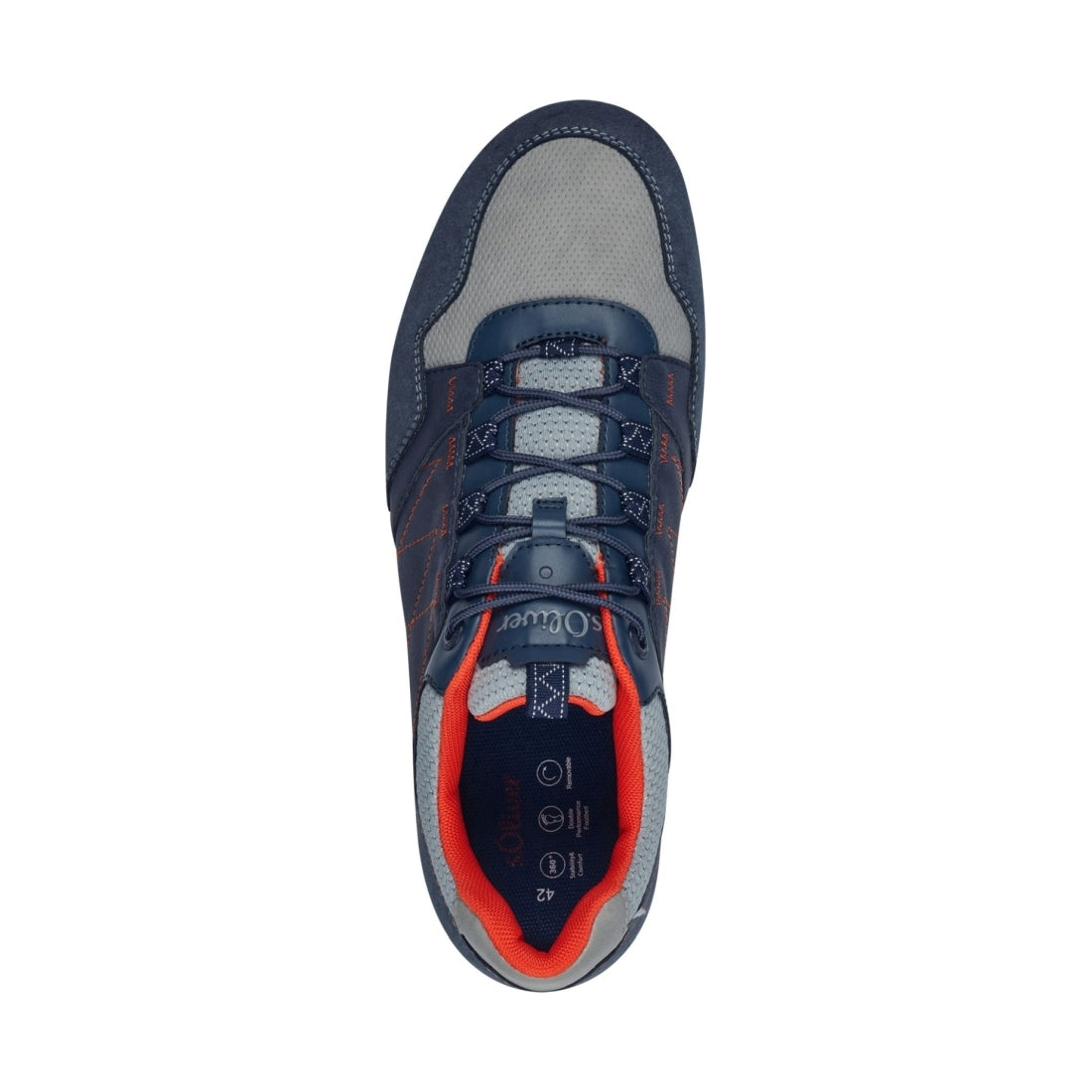 s.Oliver mens navy comb leisure trainers | Vilbury London