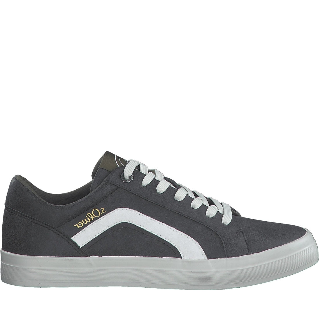 s.Oliver mens dark grey leisure trainers | Vilbury London