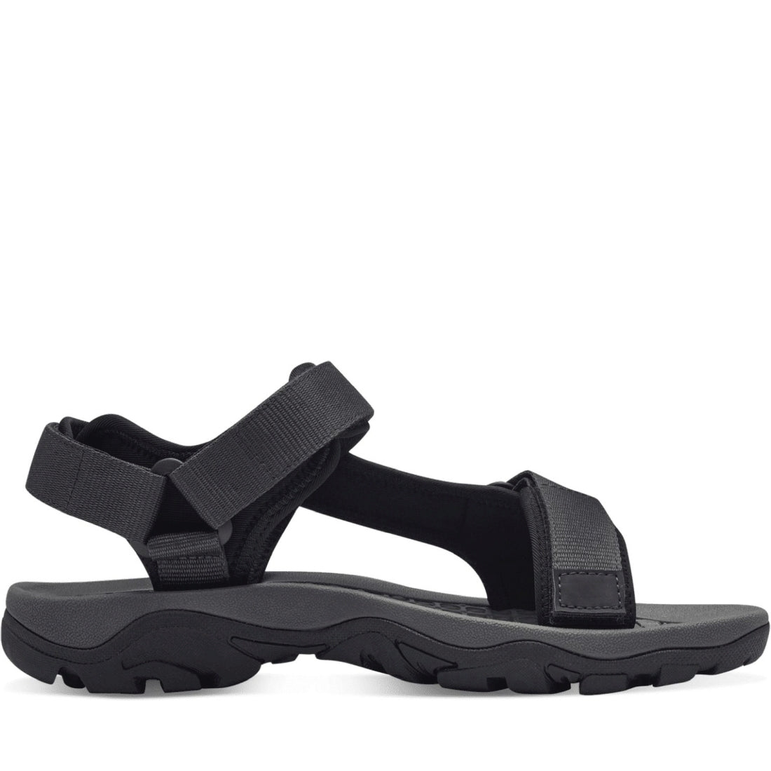 s.Oliver mens black navy casual open sandals | Vilbury London