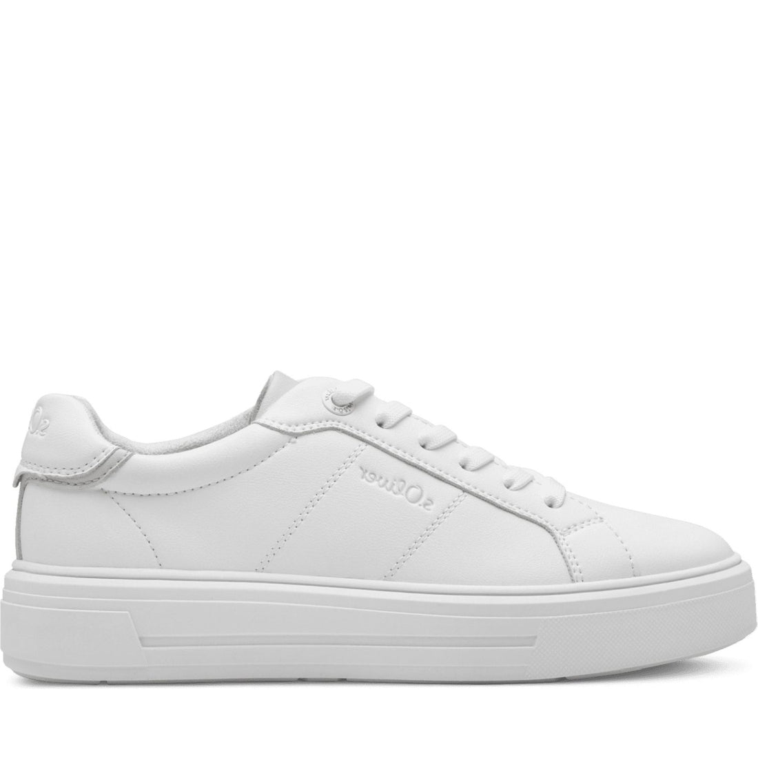 s.Oliver womens white leisure trainers | Vilbury London