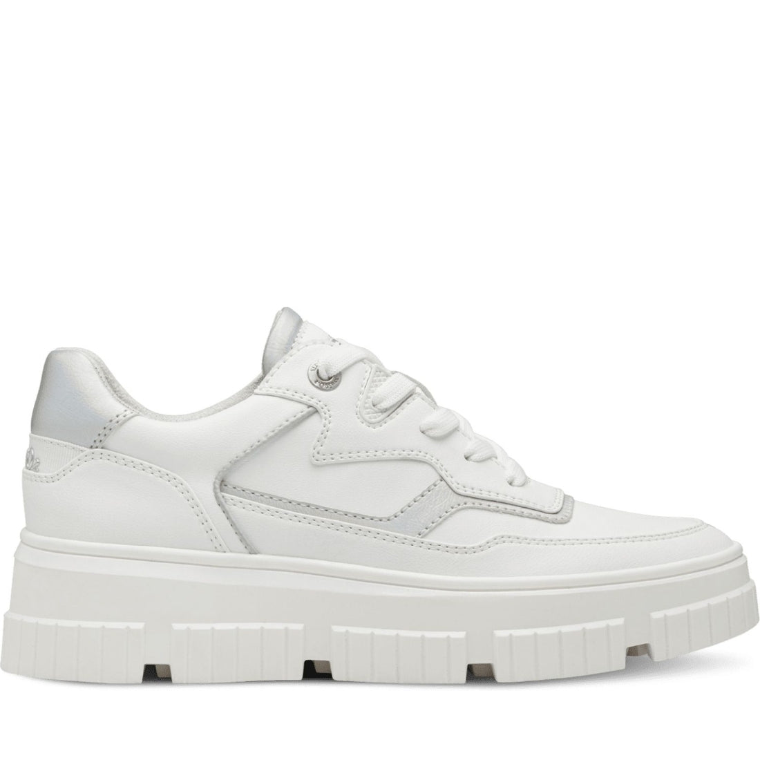 s.Oliver womens white leisure trainers | Vilbury London