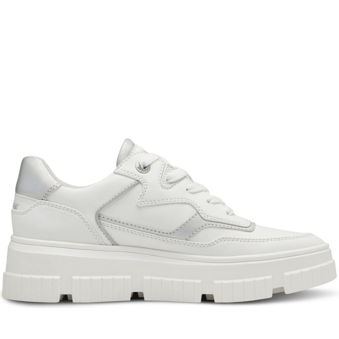 s.Oliver womens white leisure trainers | Vilbury London