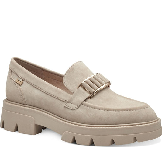 s.Oliver womens cream casual closed loafers | Vilbury London