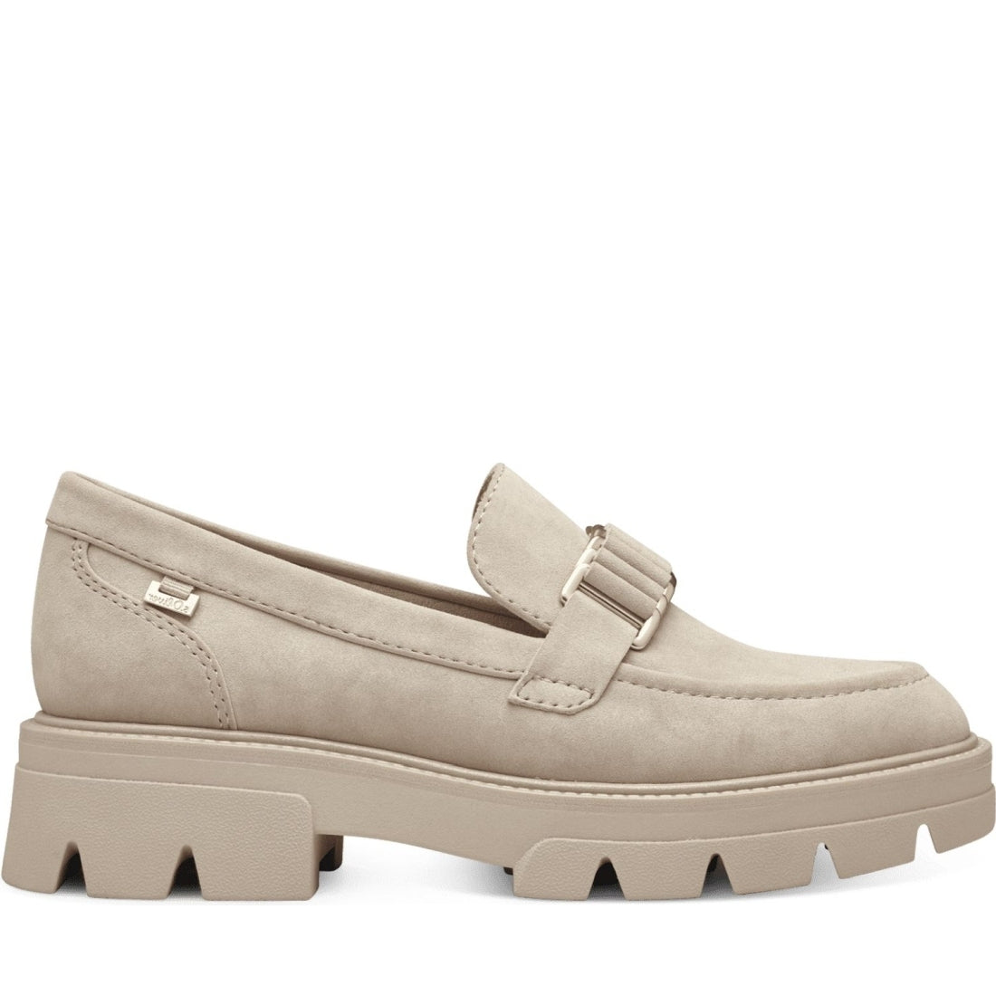 s.Oliver womens cream casual closed loafers | Vilbury London