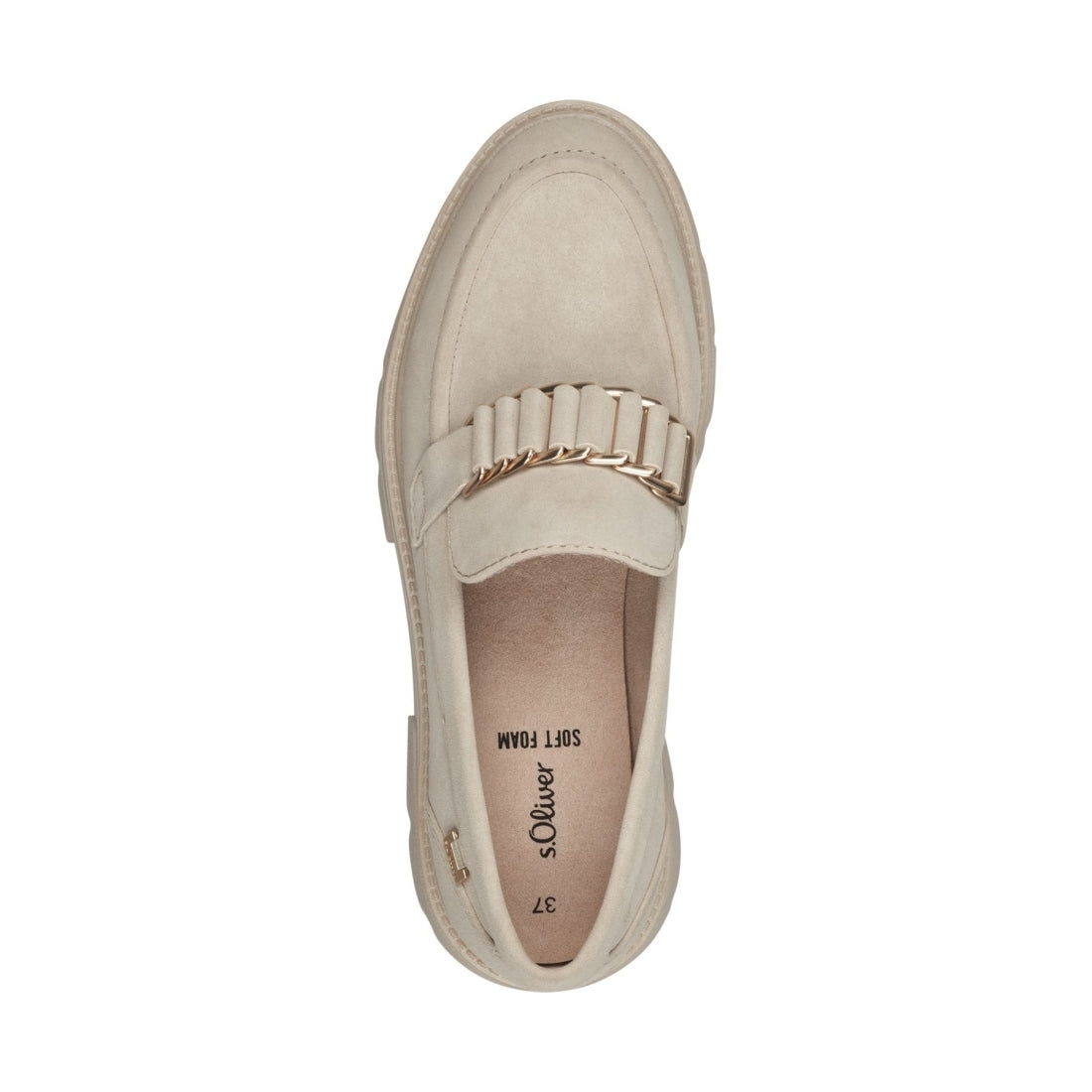 s.Oliver womens cream casual closed loafers | Vilbury London