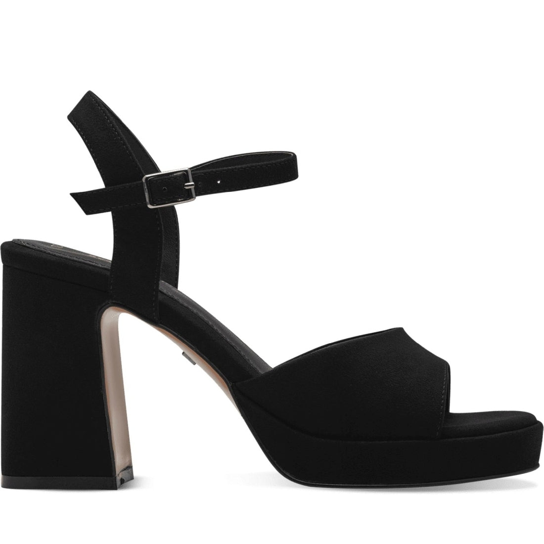 s.Oliver womens black elegant open sandals | Vilbury London