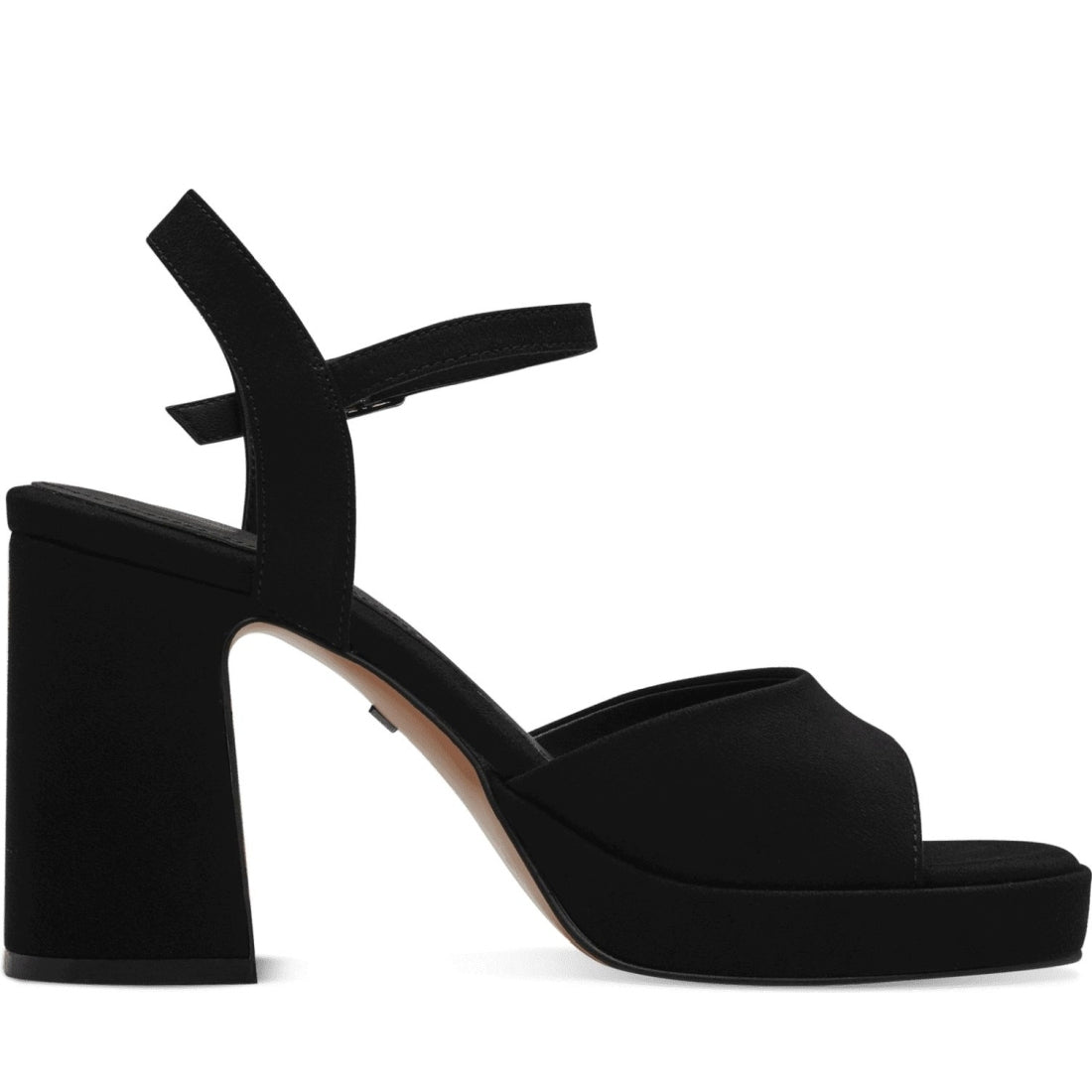 s.Oliver womens black elegant open sandals | Vilbury London