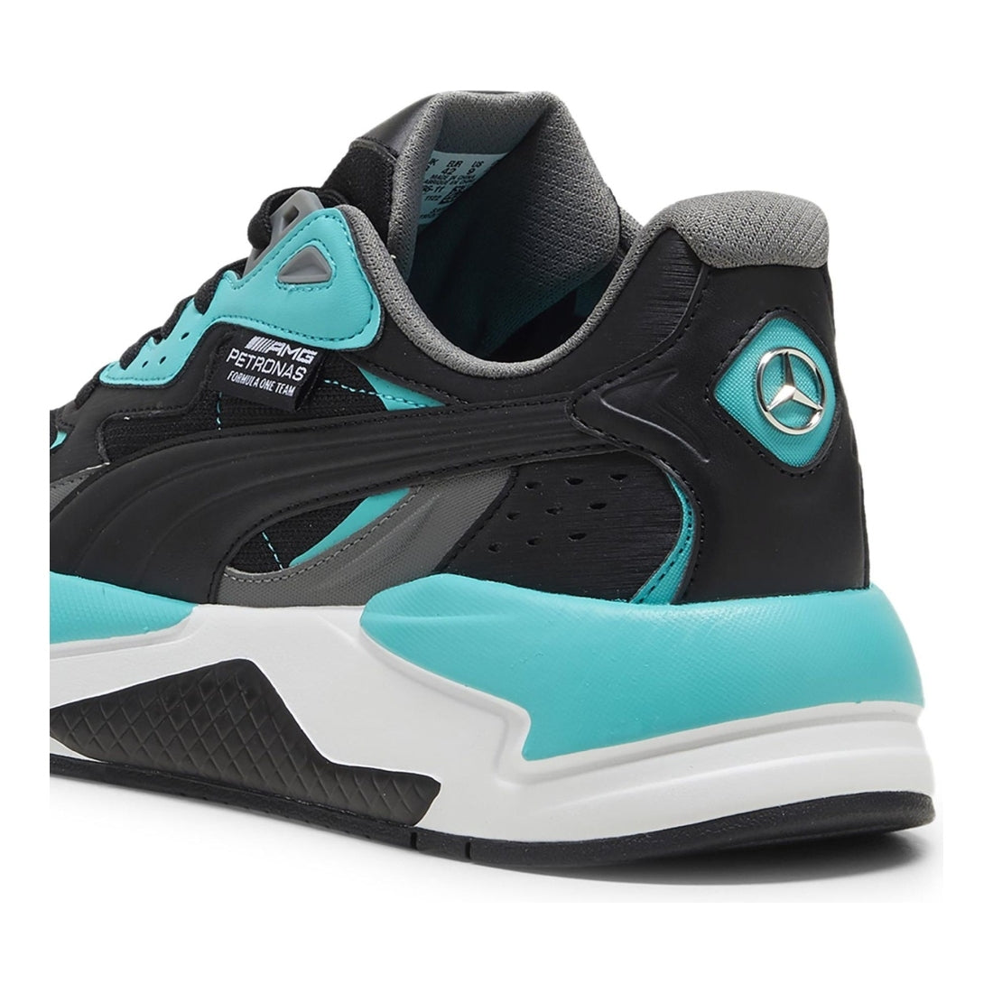 Puma mens black sheen green mapf1 x-ray leisure trainers | Vilbury London