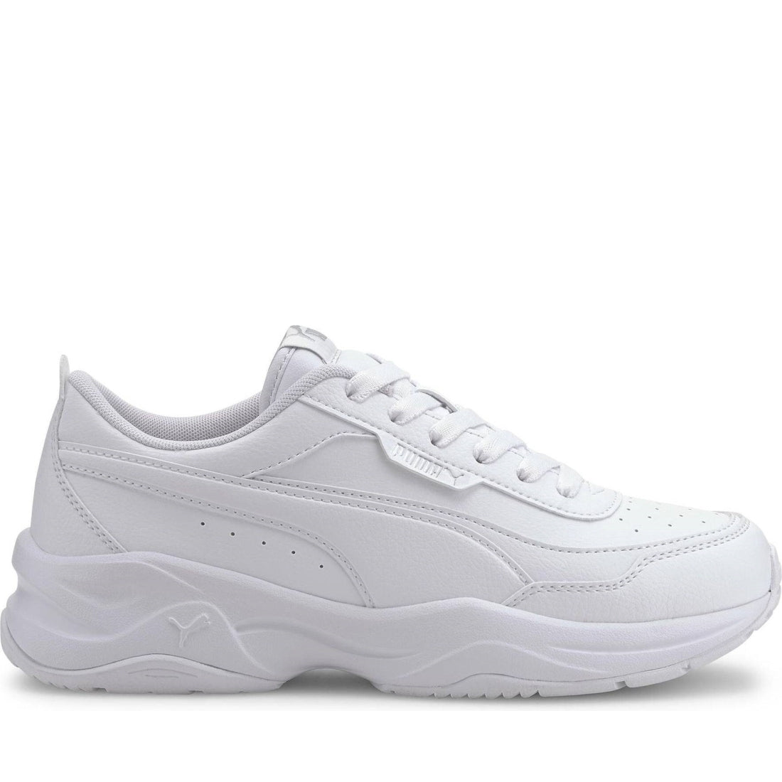 Puma womens white silver cilia leisure trainers | Vilbury London