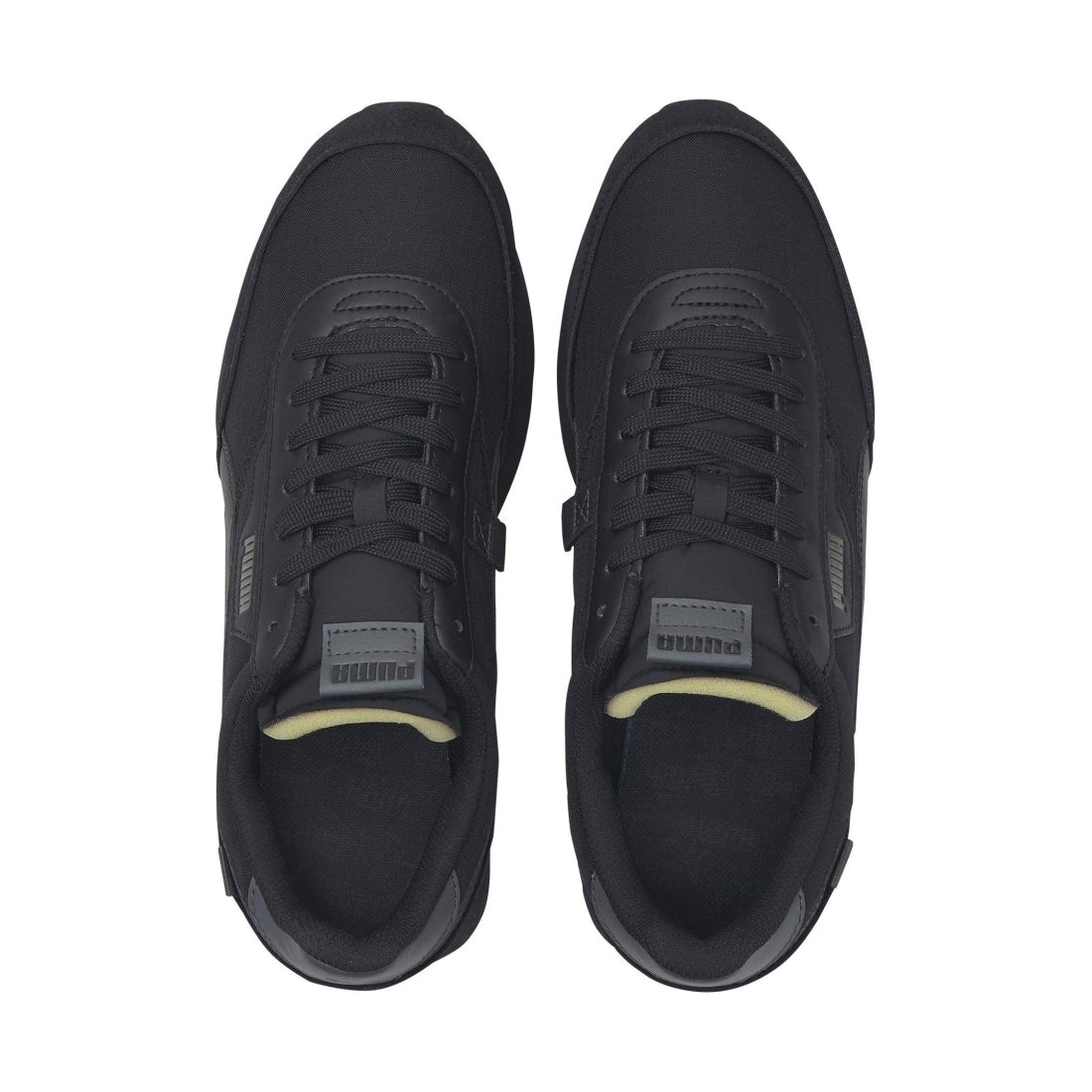 Puma mens black future rider leisure trainers | Vilbury London