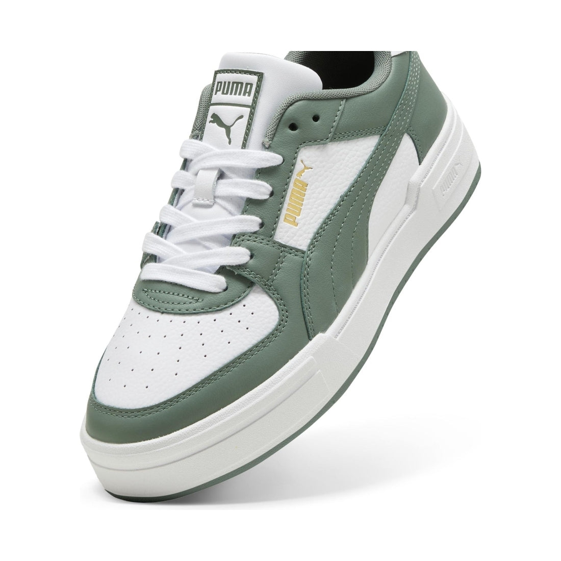 Puma mens white eucalyptus ca pro classic leisure trainers | Vilbury London