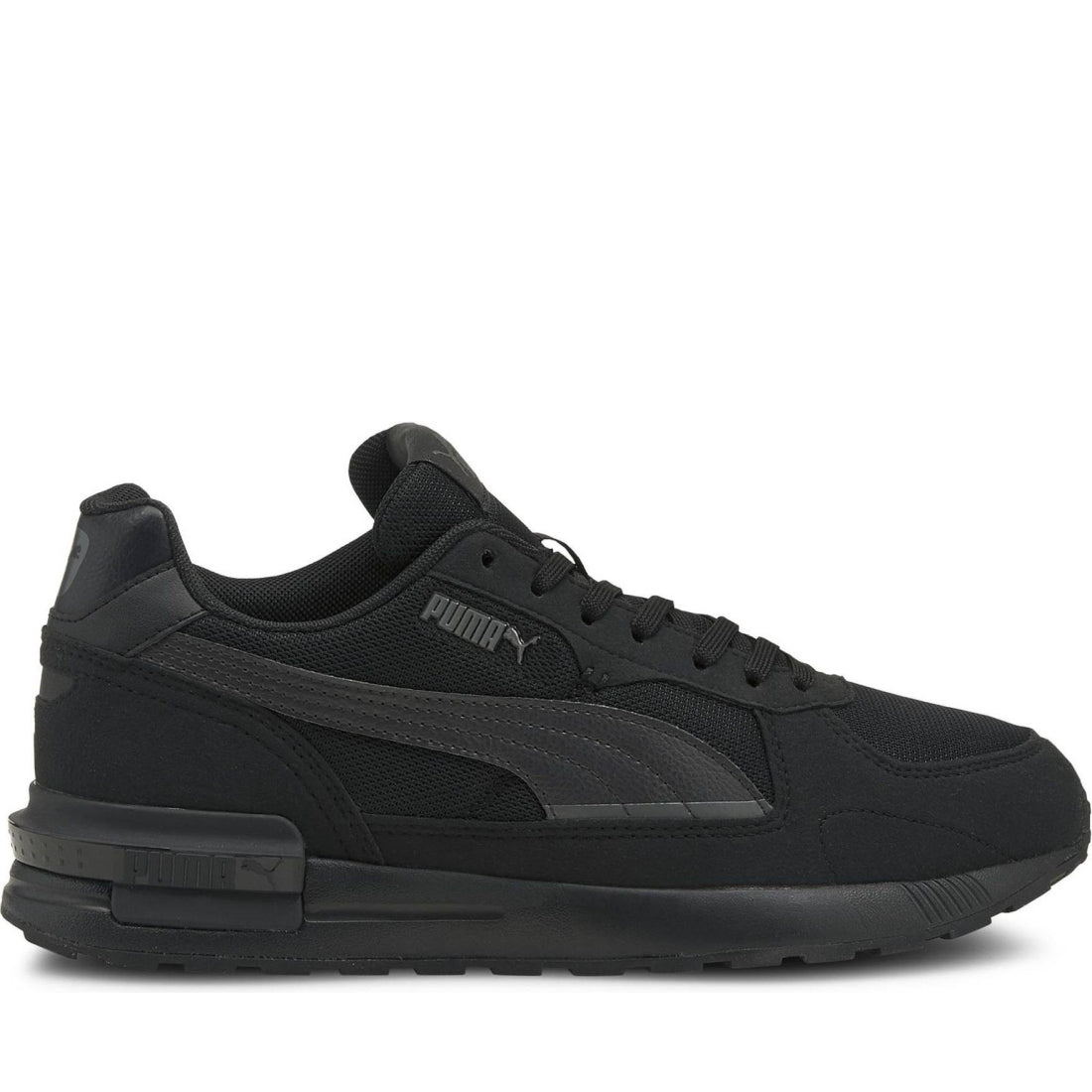 Puma mens black dark shadow graviton leisure trainers | Vilbury London