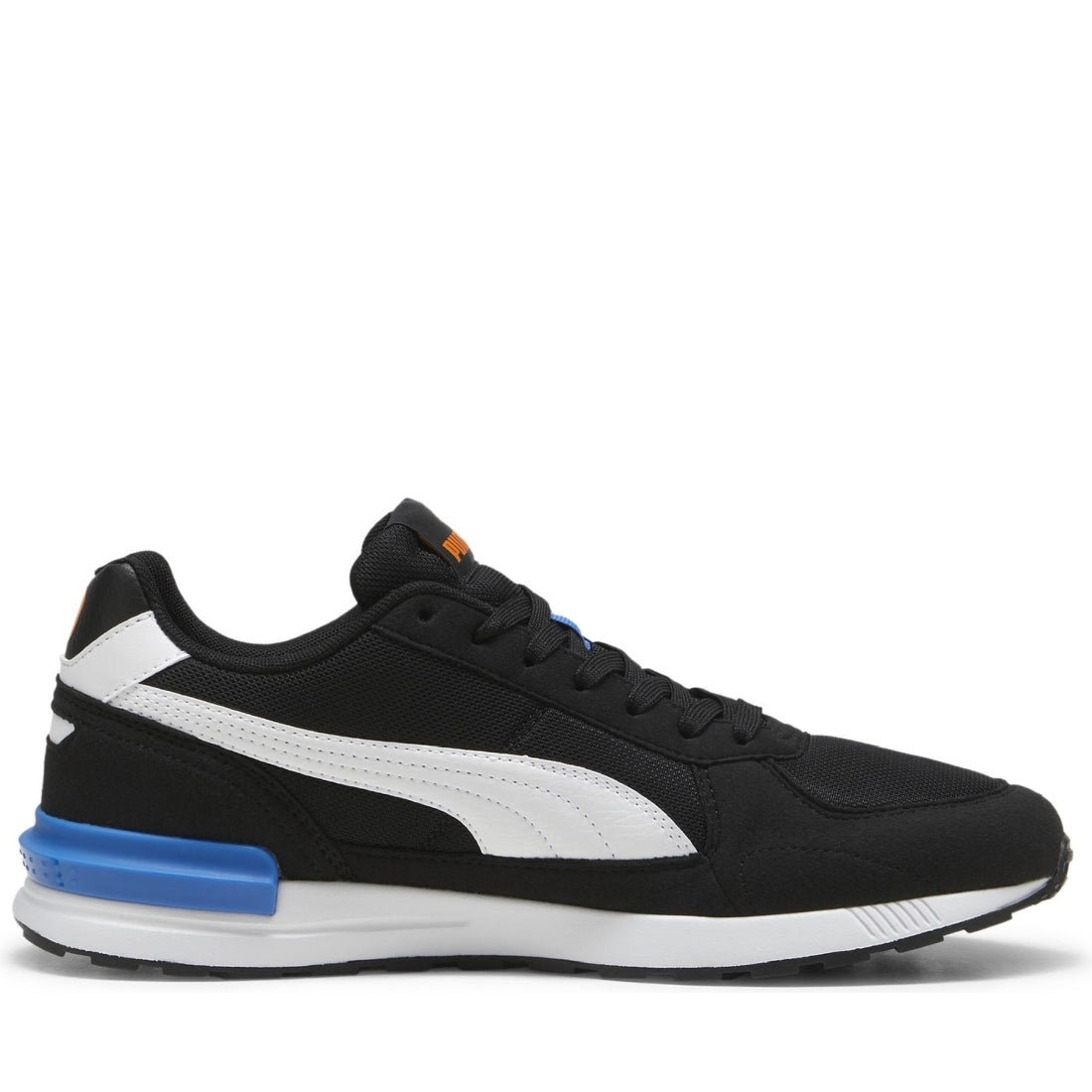 Puma mens black white royal graviton leisure trainers | Vilbury London