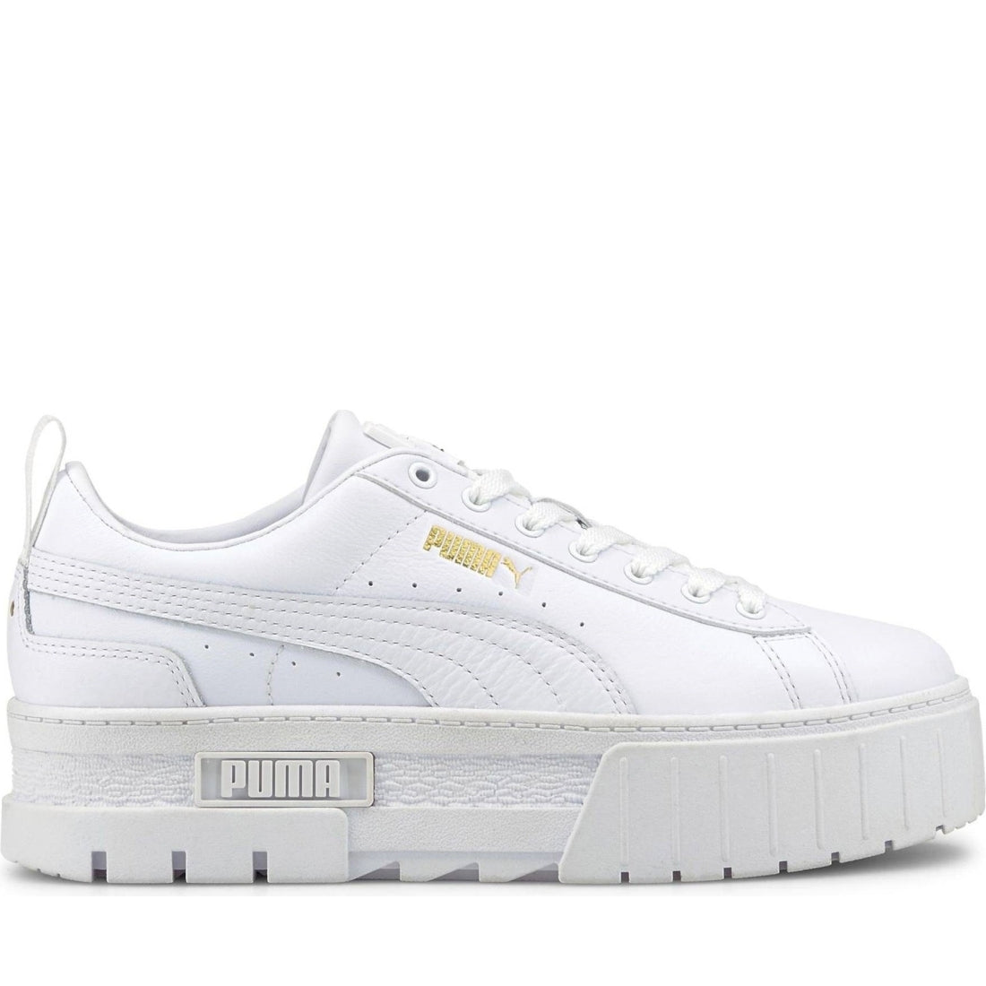 Puma womens white mayze leisure trainers | Vilbury London