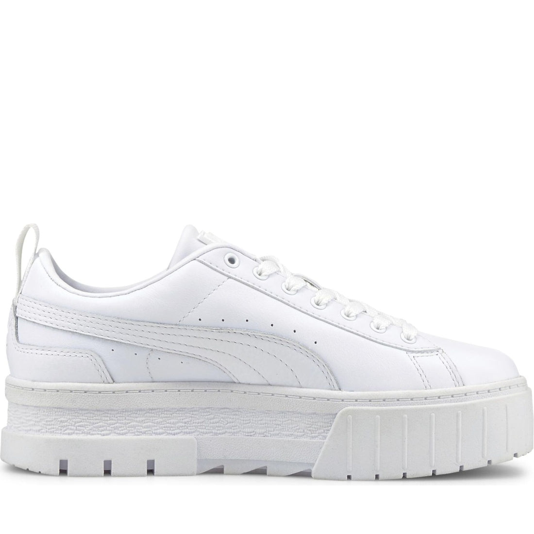 Puma womens white mayze leisure trainers | Vilbury London