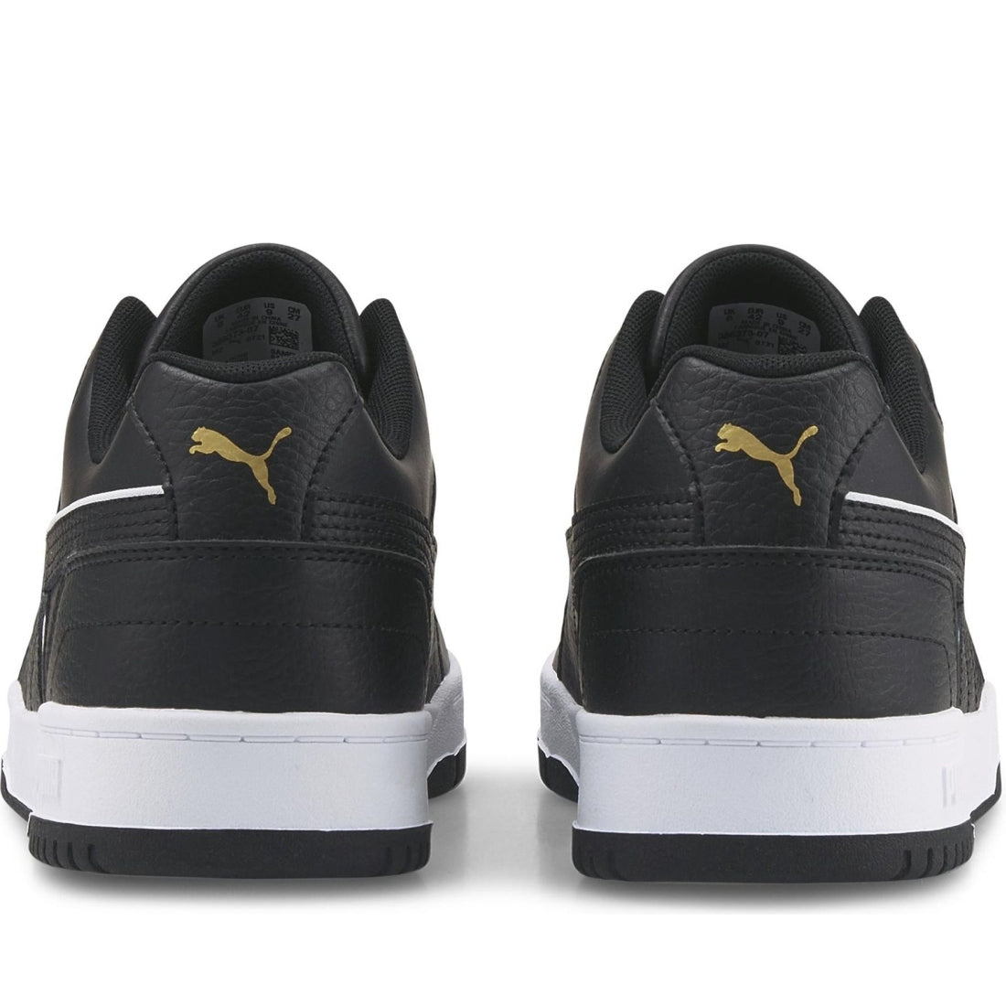 Puma mens black white gold rbd game leisure trainers | Vilbury London