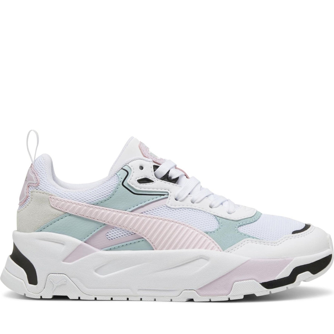 Puma unisex adults white pink trinity leisure trainers | Vilbury London