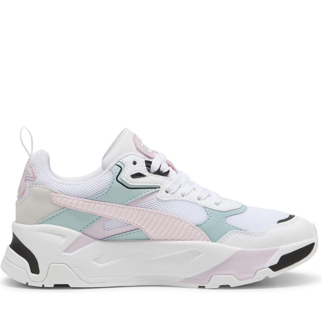 Puma unisex adults white pink trinity leisure trainers | Vilbury London