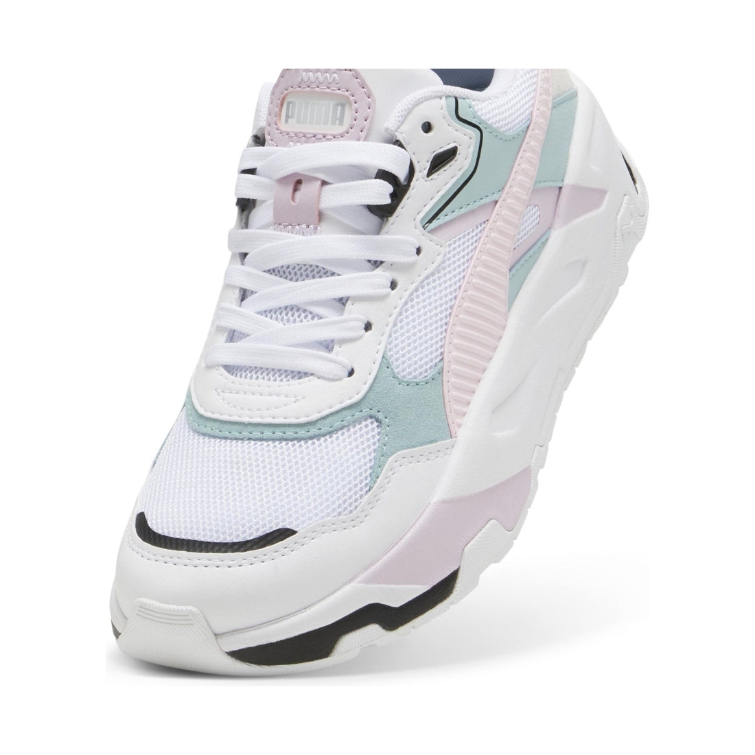 Puma unisex adults white pink trinity leisure trainers | Vilbury London