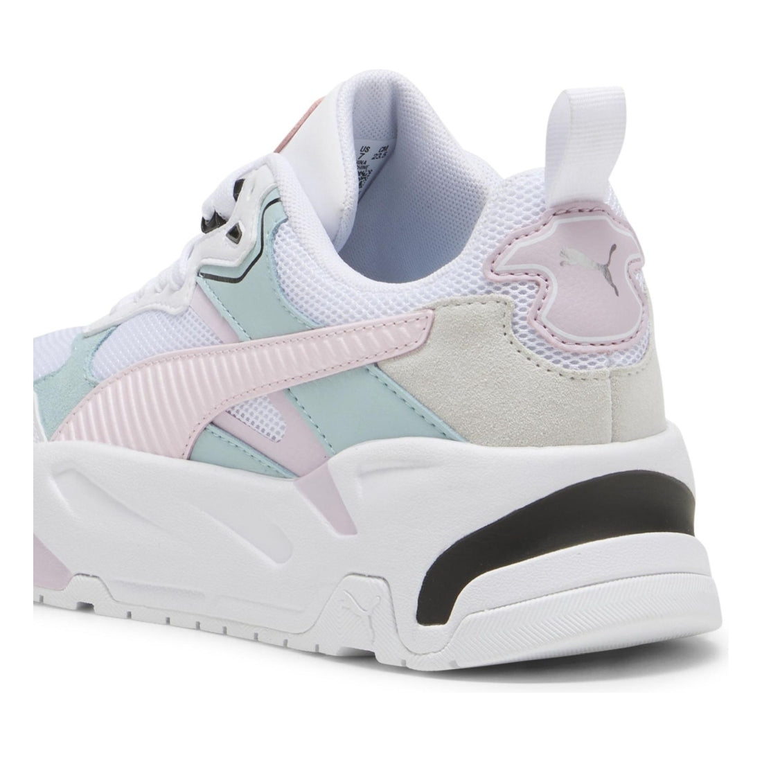 Puma unisex adults white pink trinity leisure trainers | Vilbury London