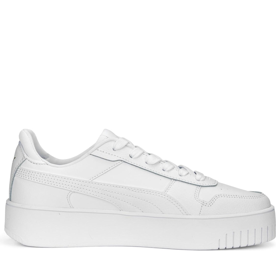 Puma womens white gold carina street leisure trainers | Vilbury London