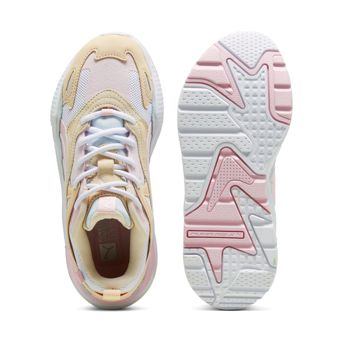 Puma unisex adults white rosebay pink rs-x efekt leisure trainers | Vilbury London