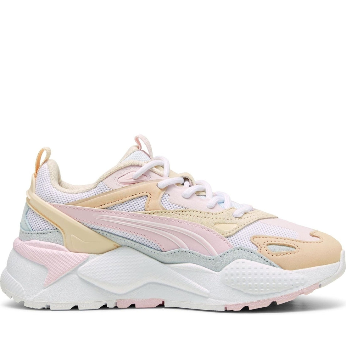 Puma unisex adults white rosebay pink rs-x efekt leisure trainers | Vilbury London