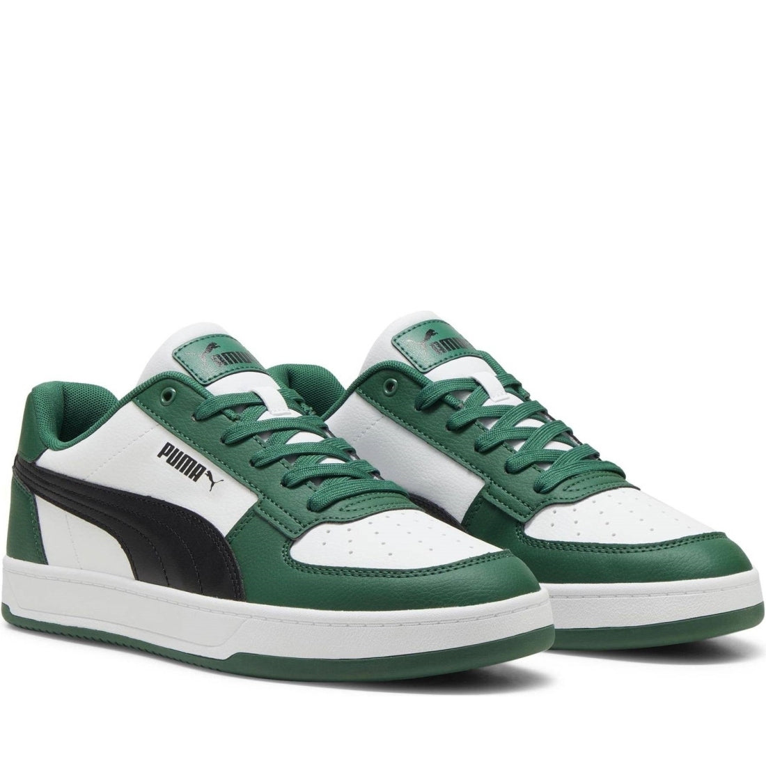 Puma mens vine white black caven leisure trainers | Vilbury London