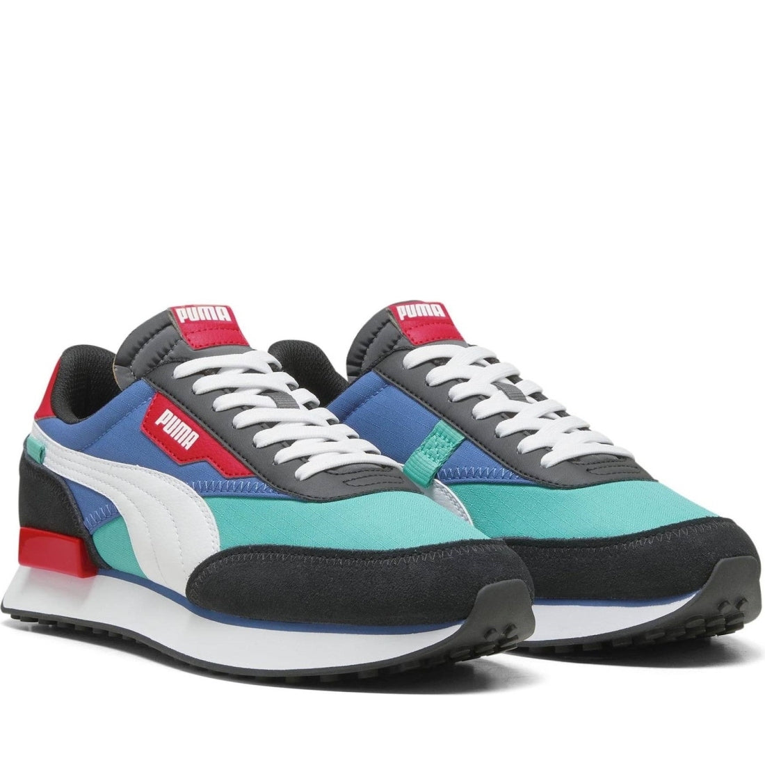 Puma mens sparkling green future rider leisure trainers | Vilbury London