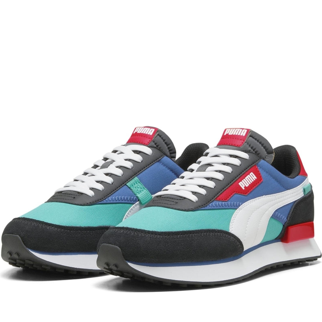 Puma mens sparkling green future rider leisure trainers | Vilbury London