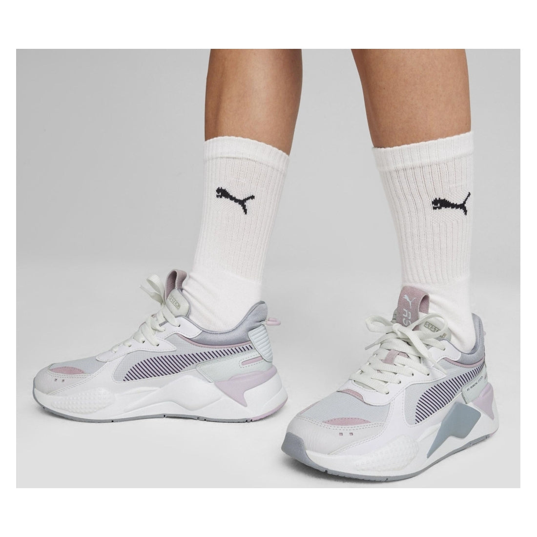 Puma womens dewdrop white rs-x leisure trainers | Vilbury London