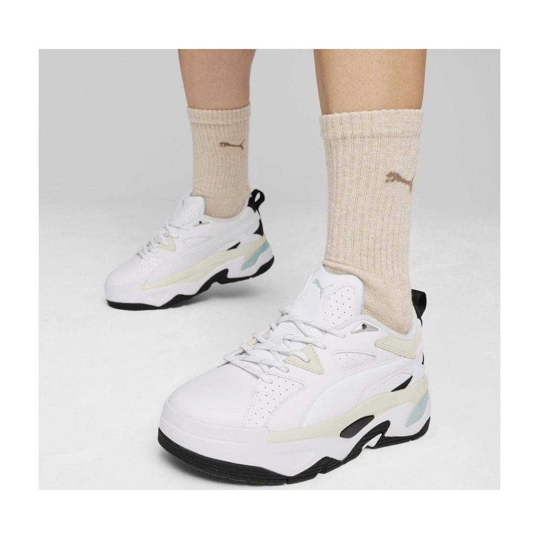 Puma womens white alpine snow blstr leisure trainers | Vilbury London