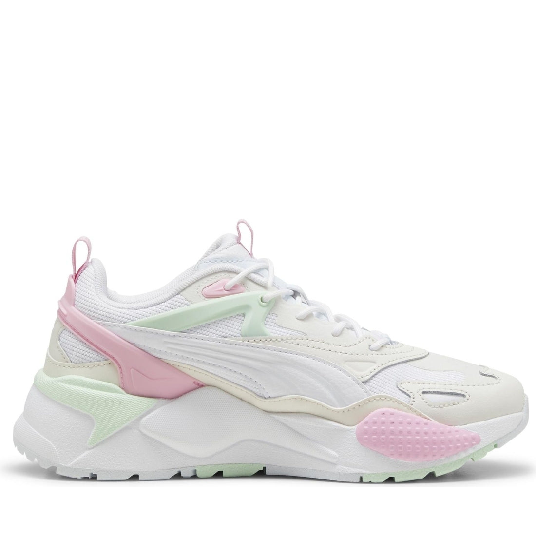 Puma unisex adults white pink lilac rs-x efekt leisure trainers | Vilbury London