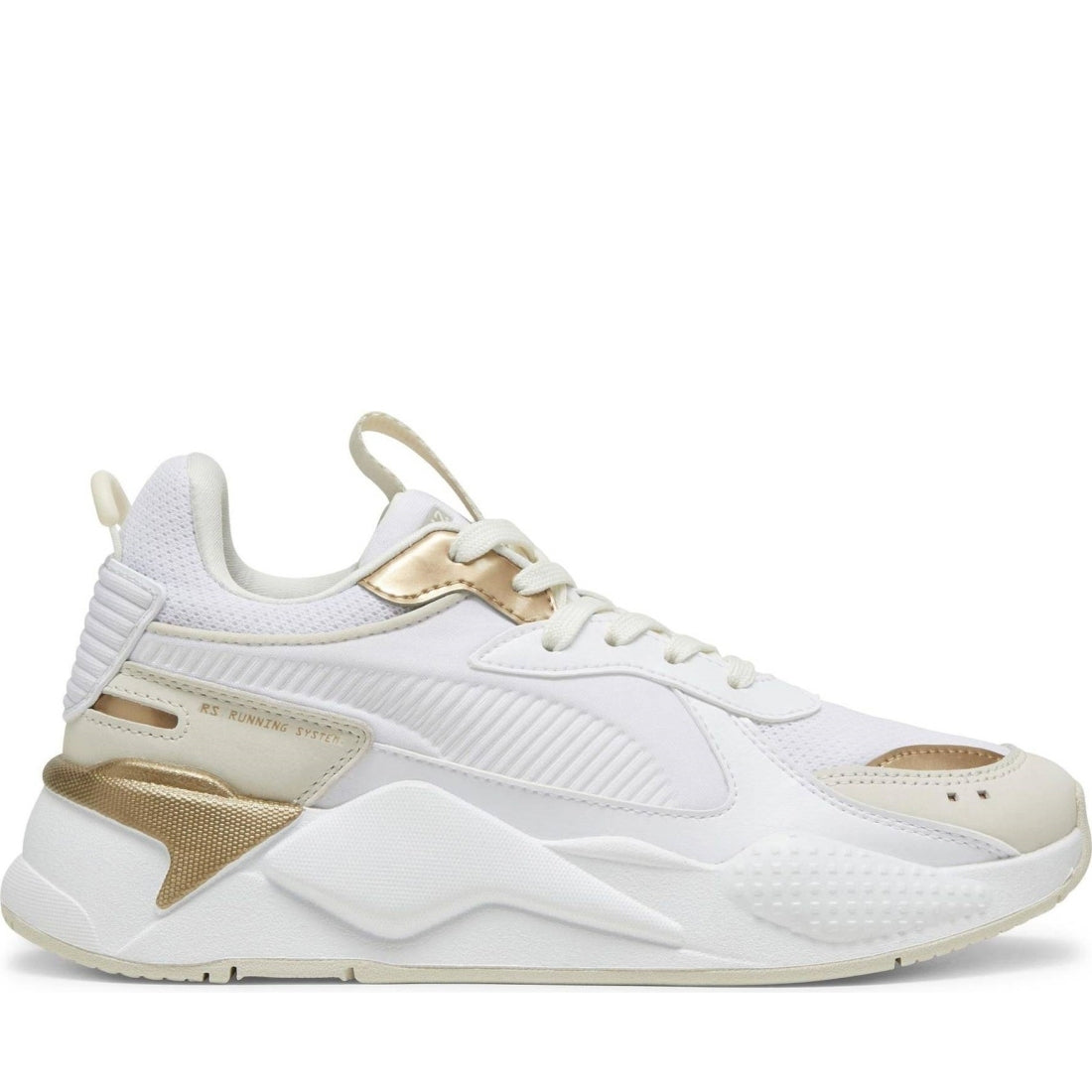 Puma womens white warm white rs-x leisure trainers | Vilbury London