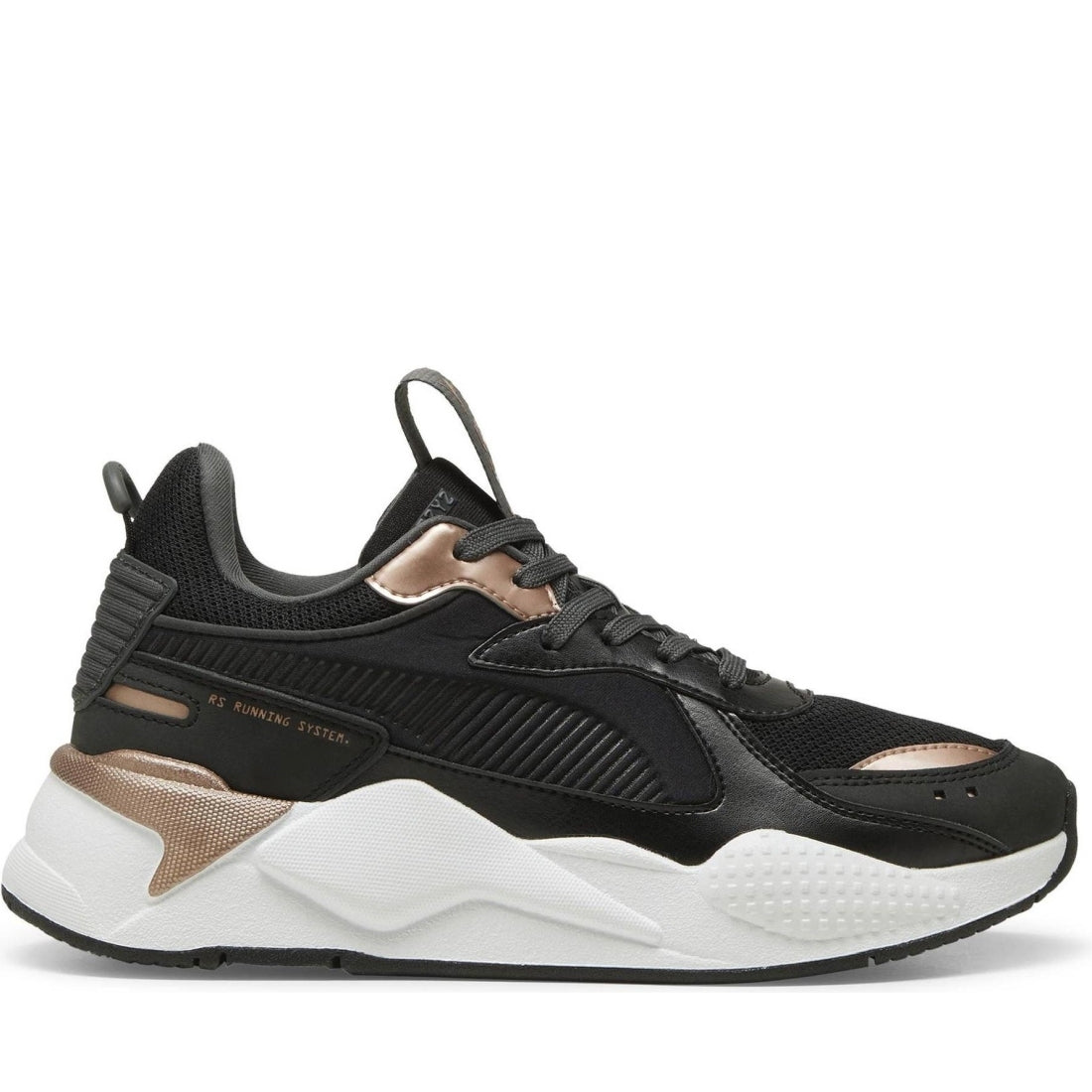 Puma womens black white rs-x leisure trainers | Vilbury London