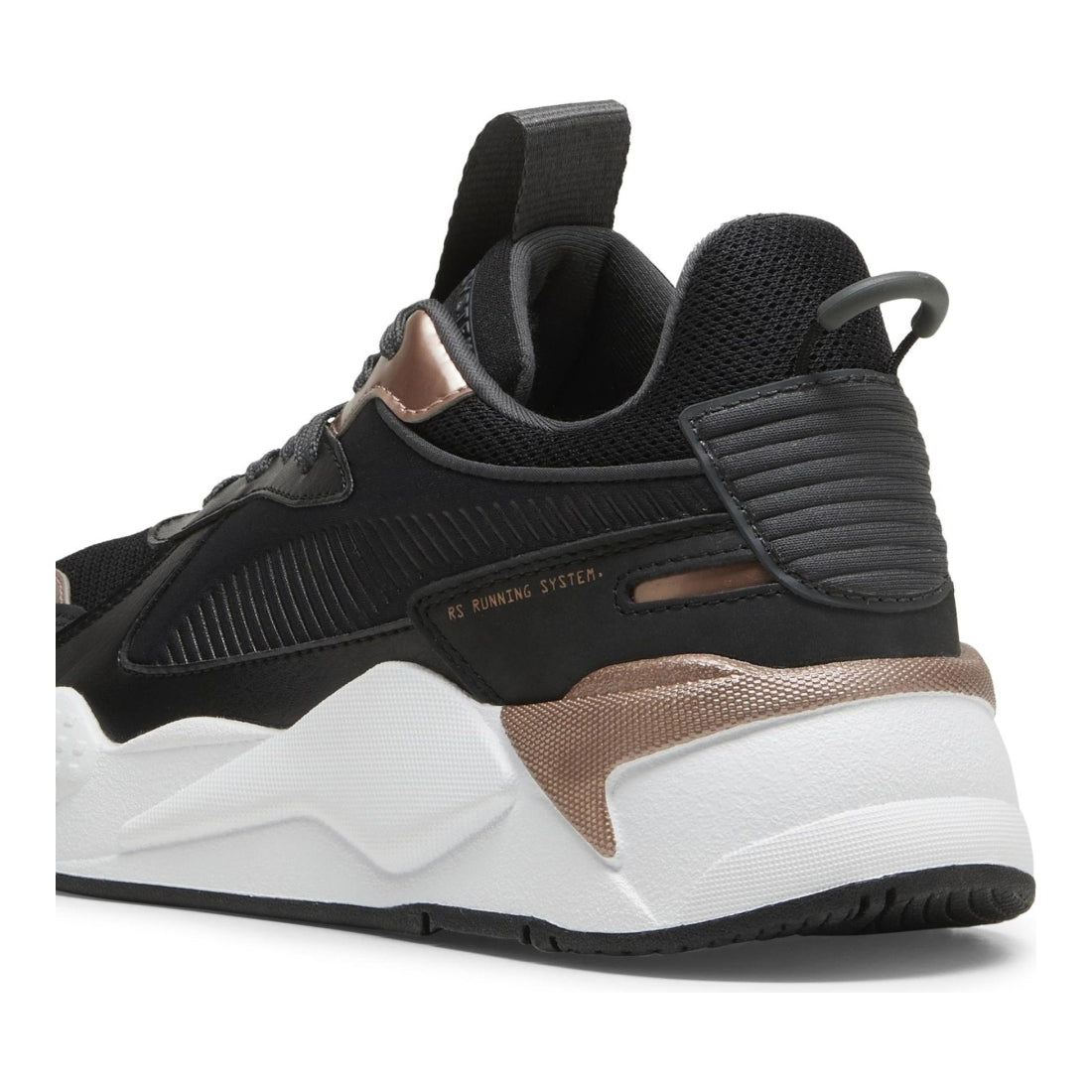 Puma womens black white rs-x leisure trainers | Vilbury London