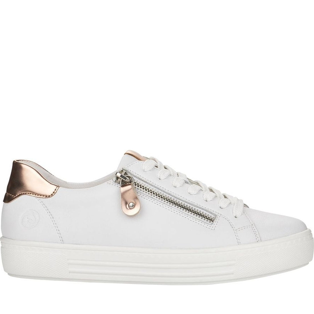 Remonte womens white leisure trainers | Vilbury London