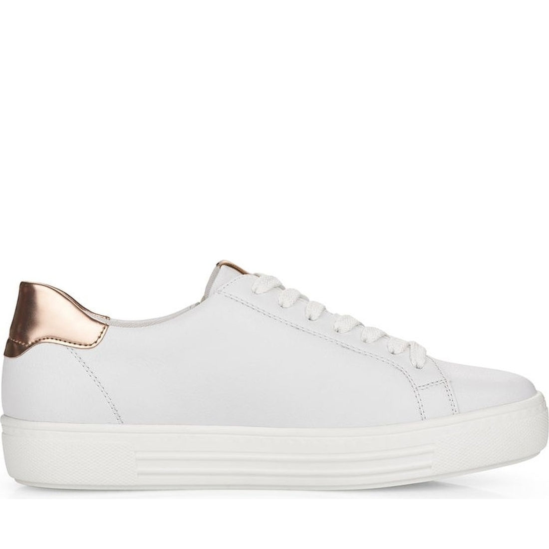 Remonte womens white leisure trainers | Vilbury London