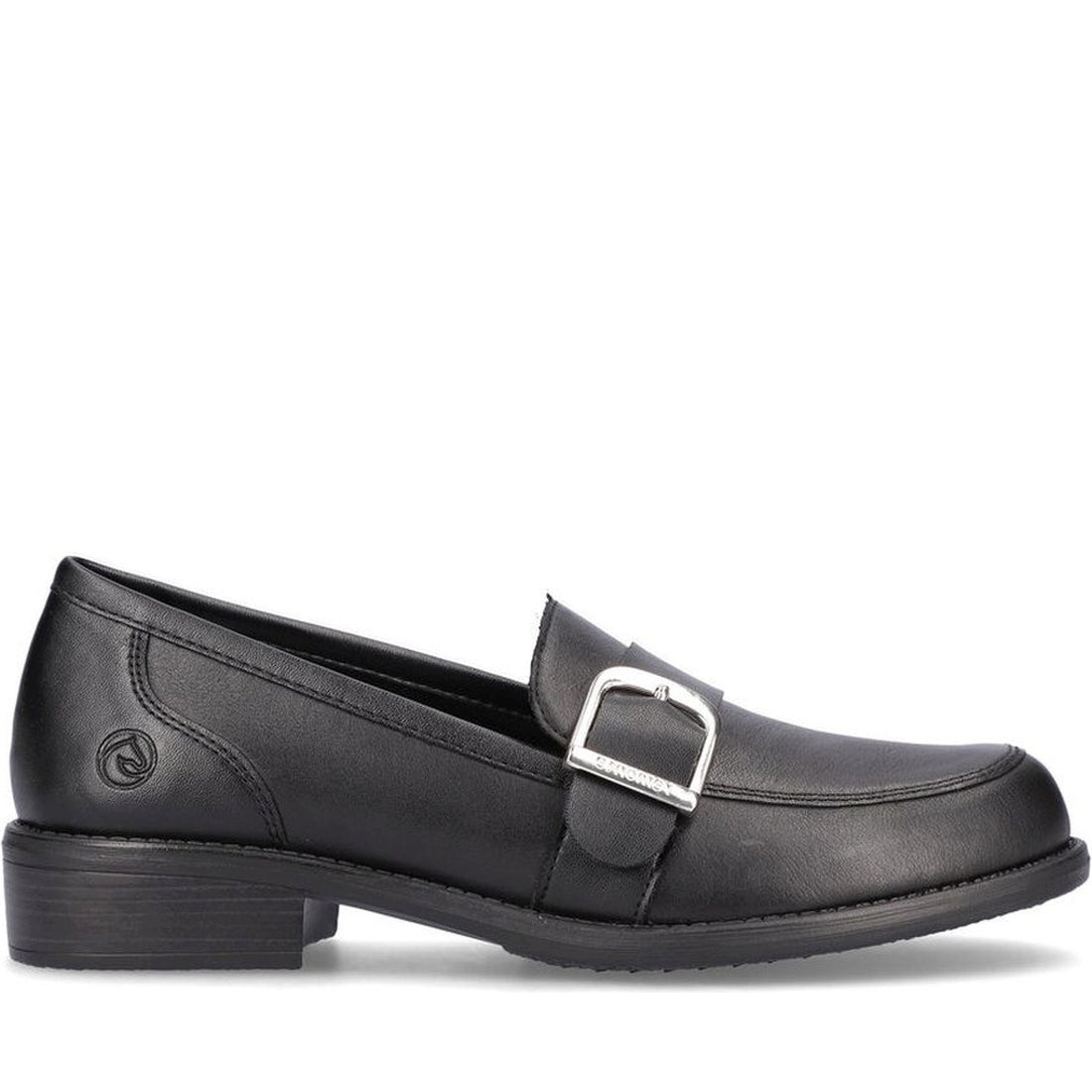 Remonte womens black classic closed loafers | Vilbury London