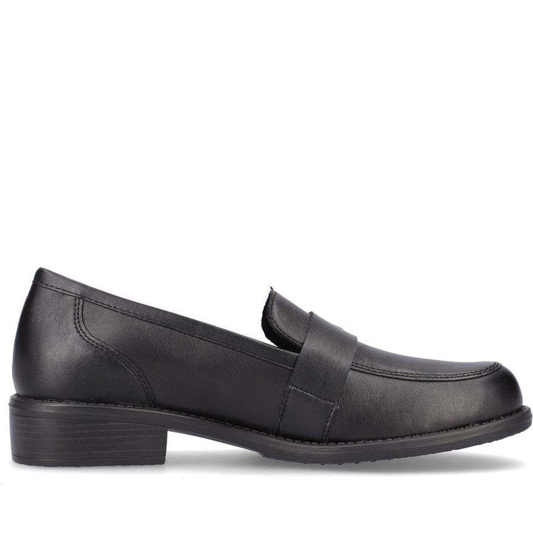 Remonte womens black classic closed loafers | Vilbury London