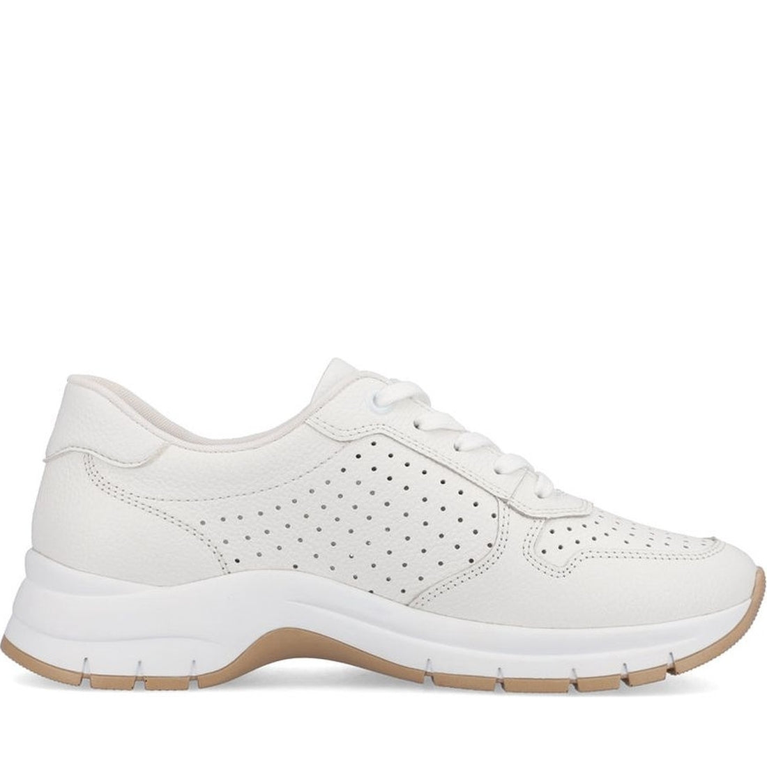 Remonte womens white leisure trainers | Vilbury London