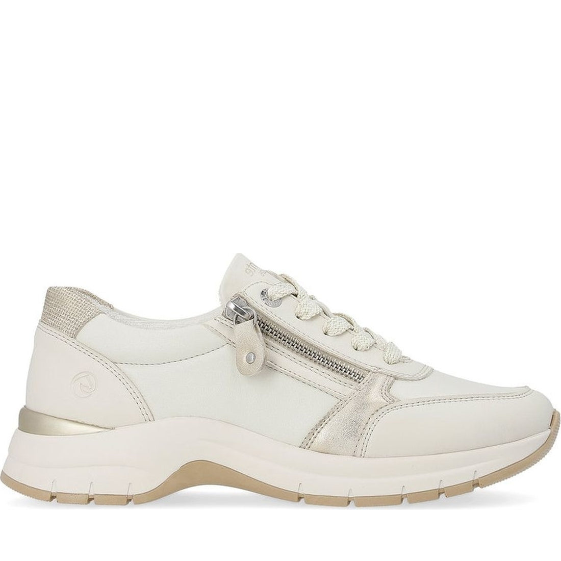 Remonte womens white leisure trainers | Vilbury London