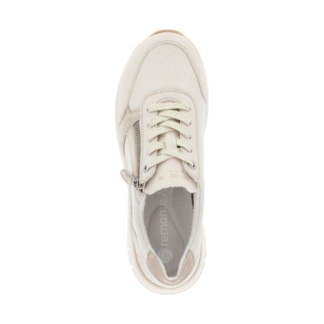 Remonte womens white leisure trainers | Vilbury London