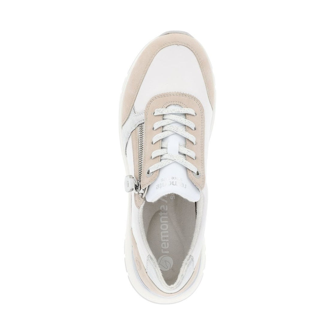 Remonte womens white leisure trainers | Vilbury London