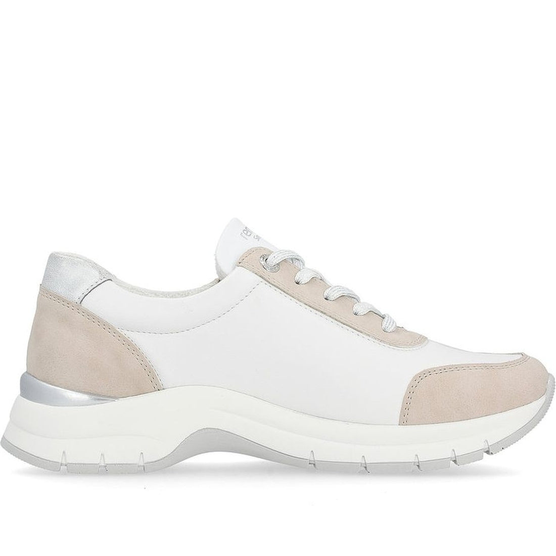 Remonte womens white leisure trainers | Vilbury London