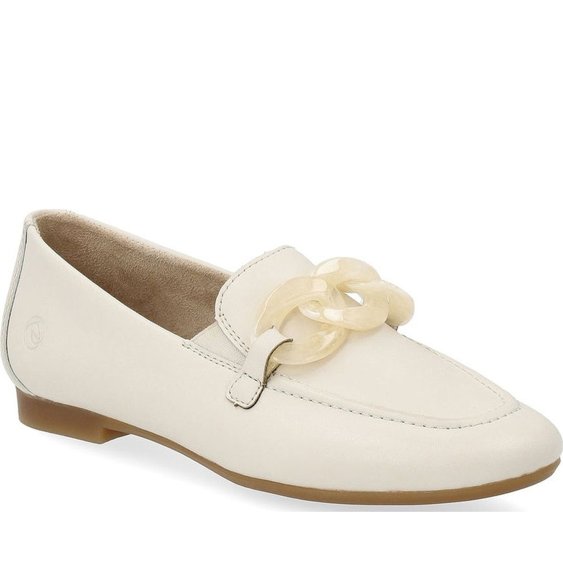 Remonte womens white casual closed loafers | Vilbury London