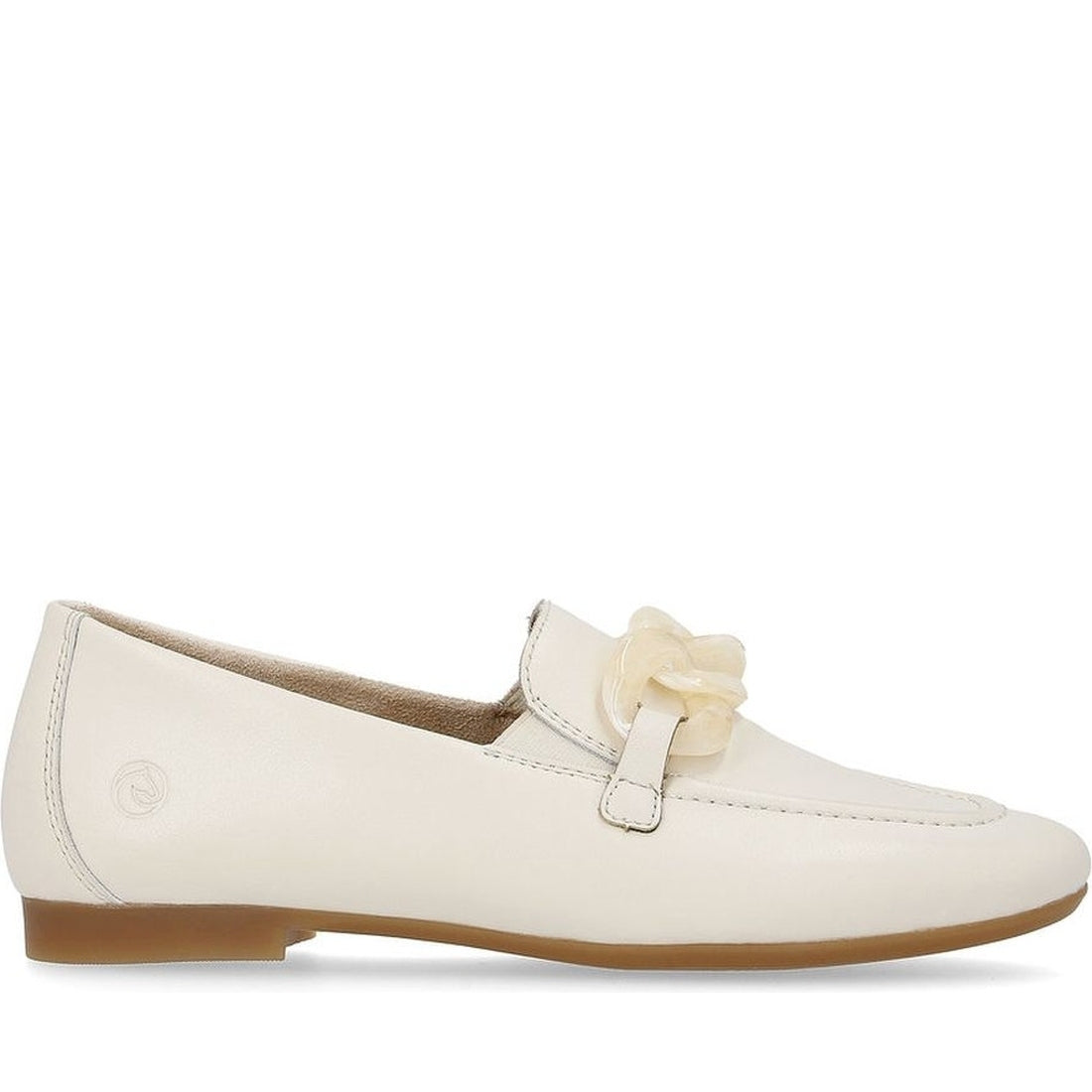 Remonte womens white casual closed loafers | Vilbury London