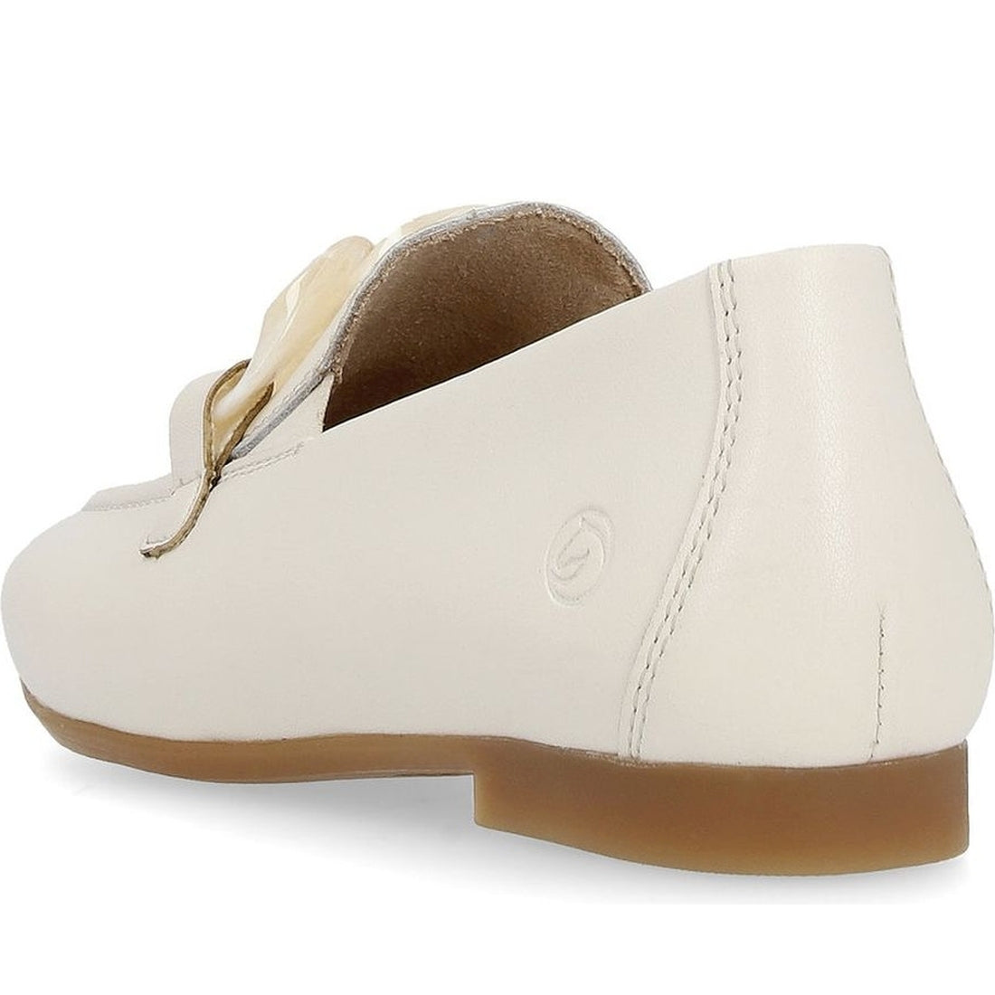 Remonte womens white casual closed loafers | Vilbury London