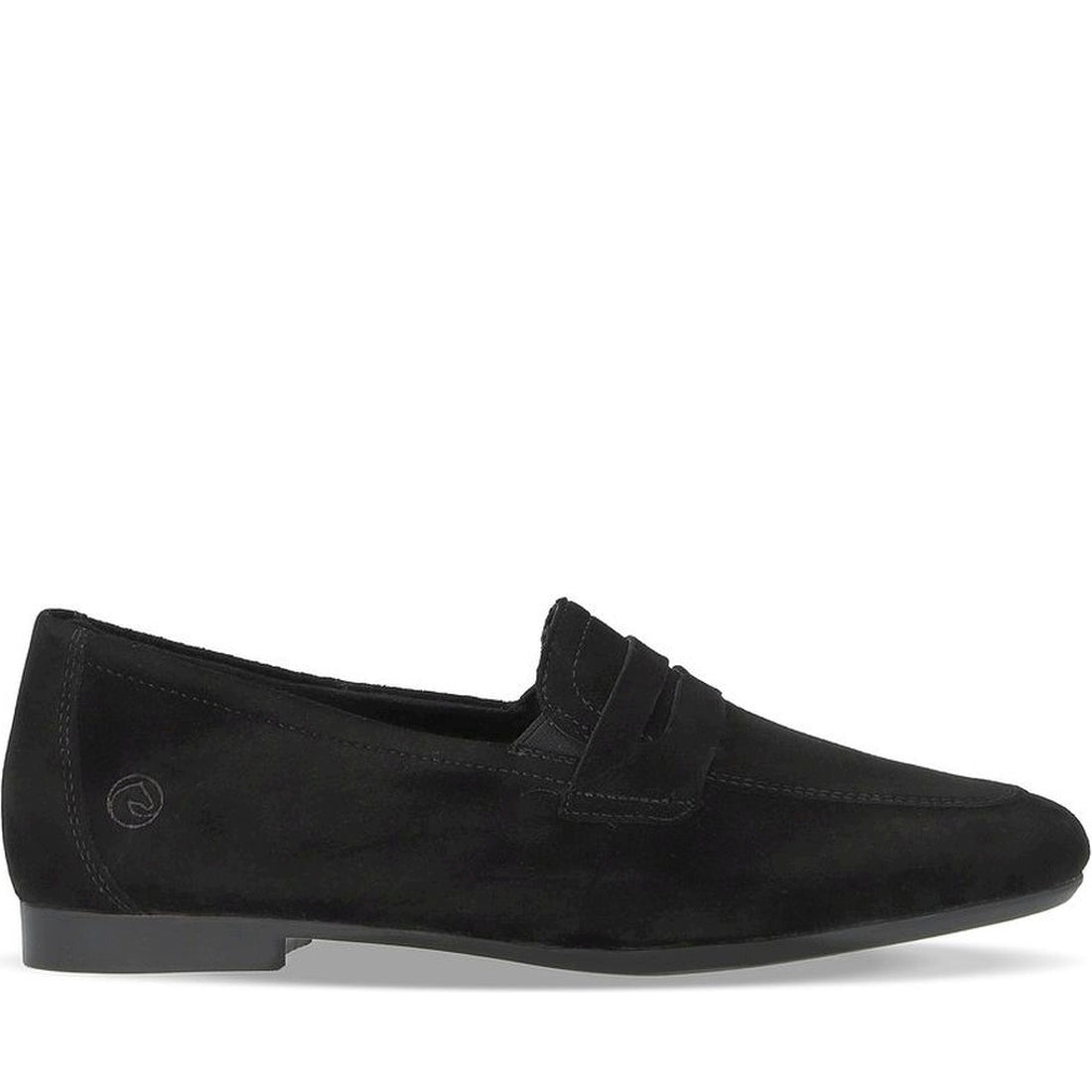 Remonte womens black casual closed loafers | Vilbury London